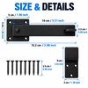 5 Inch Heavy Duty Barn Door Bolt Lock, Dark Brushed