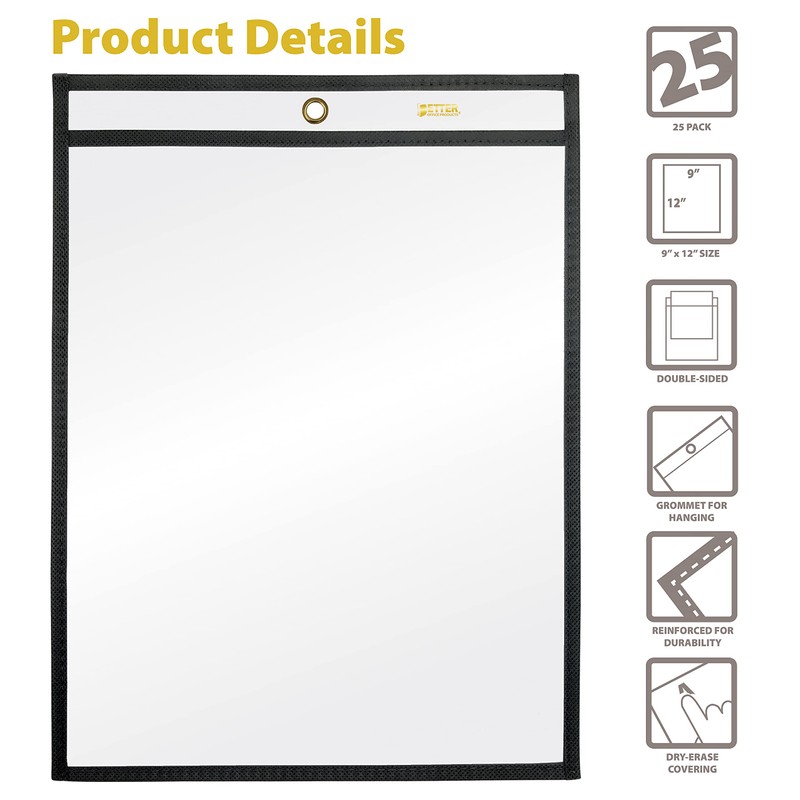 Better Office Products Shop Ticket Holders, 9 x 12 Inches,