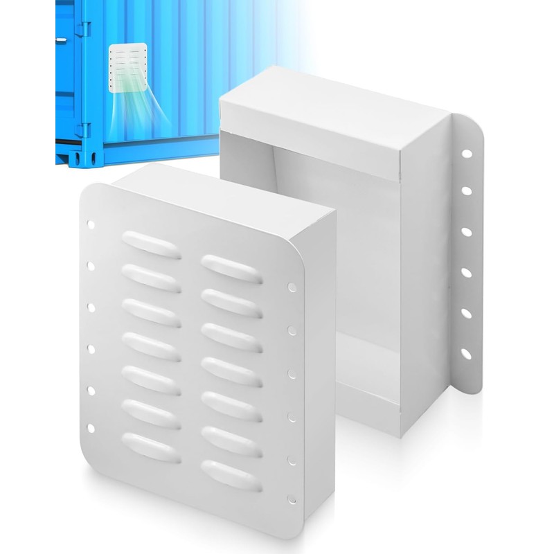 HZSIFU 2 pcs Heavy Steel Shipping Container Vent with Screen,