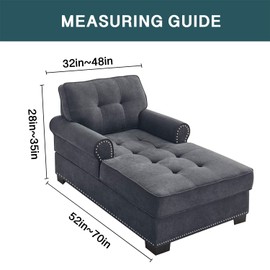 FantasDecor Chaise Lounge Cover Stretch Chair Lattice Slipcover with Armrests for Living Room Bedroom Double Arm Soft Jacquard Fabric Machine Washable, Brown