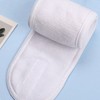 Clean Microfiber Velcro Face Washing Headband, White Wide 3ea