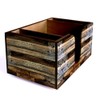 Bar Caddy - Rustic Wood Planks - 3 Compartment Caddy