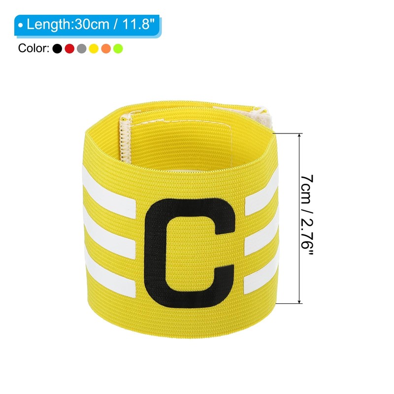 PATIKIL Captain Armband, 6 Pack Adjustable Elastic Soccer Captain's Arm