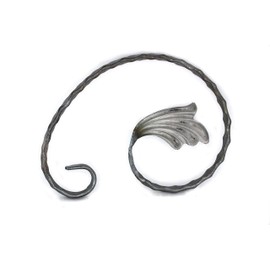 UHRIG Scroll Wrought Iron Decorative Element Made of Forged Steel, Iron Trim for Fence, Railing, Window Grille and Much More (H: 190 mm W: 140 mm, Made of 12 x 6 mm)