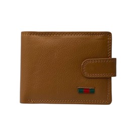 Velluci Pelle Genuine Leather Bifold Wallet, Wallet for Men, RFID Wallet for Men (Tan)