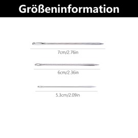 9 Pieces Sewing Needles, Sewing Needles Set, Embroidery Needles Children, Sewing Needles with Large Eye, Large Sewing Needle, Darning Needles, Darning Needles with Large Eye, for Wool, Hand Sewing