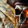 Pirate Flag – Jolly Roger Flag On Fire with Pirate