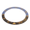 Ceramic Watch Bezel Insert 38mm Blue Black Base Gold Digit