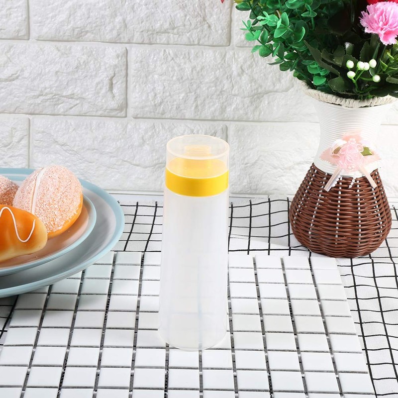Alvinlite Squeeze Bottle, Reusable Condiment Dispenser Plastic 4 Holes Sauce