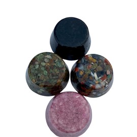 Rutilated Gold Quartz Small Tower Busters Crystal Orgone Generator Energy Accumulator!! Metal Core Made using Advance Harmonics Orgonite Beautiful Ingredients! smtbmc(Rutilated Gold Quartz)