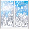 DERAYEE Decorative Stickers for Christmas Window Static Stickers White Pack