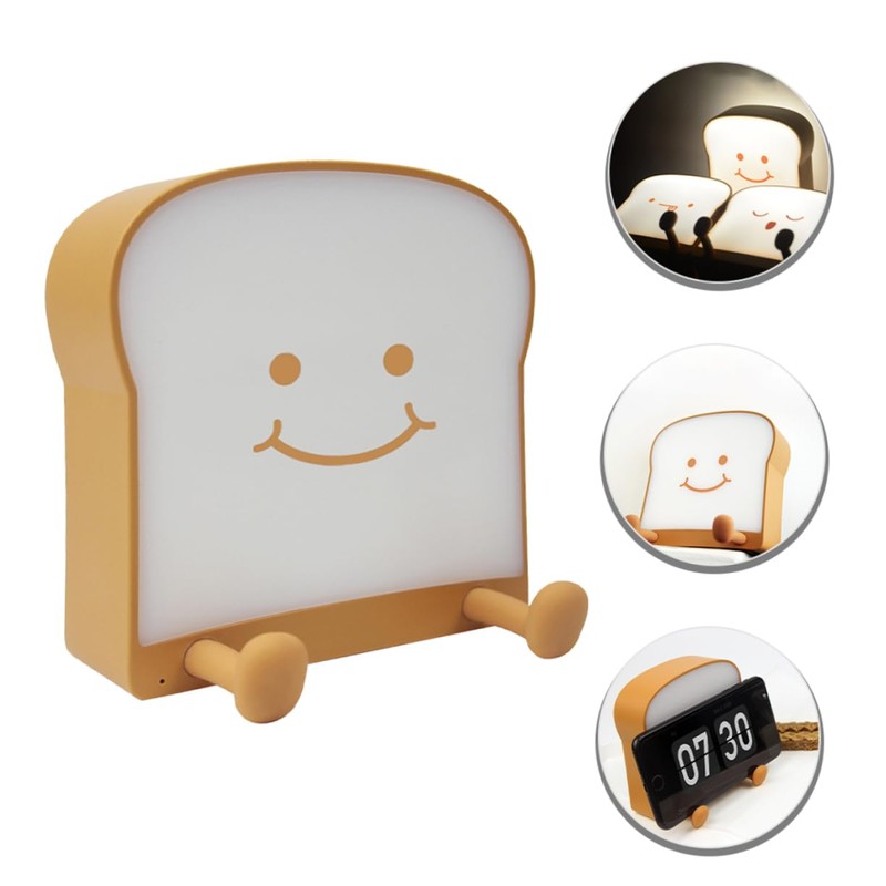 Ciieeo Toast Night Light for Nursery Adorable Bedside Lamp with