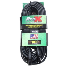 XC-MIC100 ProX 100FT XLR-F to XLR-M Balanced High Performance Microphone Cable [XC-MIC100]