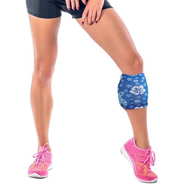 HurtSkurt - 2 in 1 - Harness-Free Fashionable Cold Therapy Compression Gel Sleeve & Ice Pack Stretch-to-Fit Small (Turtle Bay)