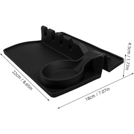 Soporte para Cucharas de Silicona Negro 4 1 para Encimera Reposacucharas Cocina Resistente para Espátulas Pinzas y Cucharones Accesorio Práctico para Estufa y Organización de