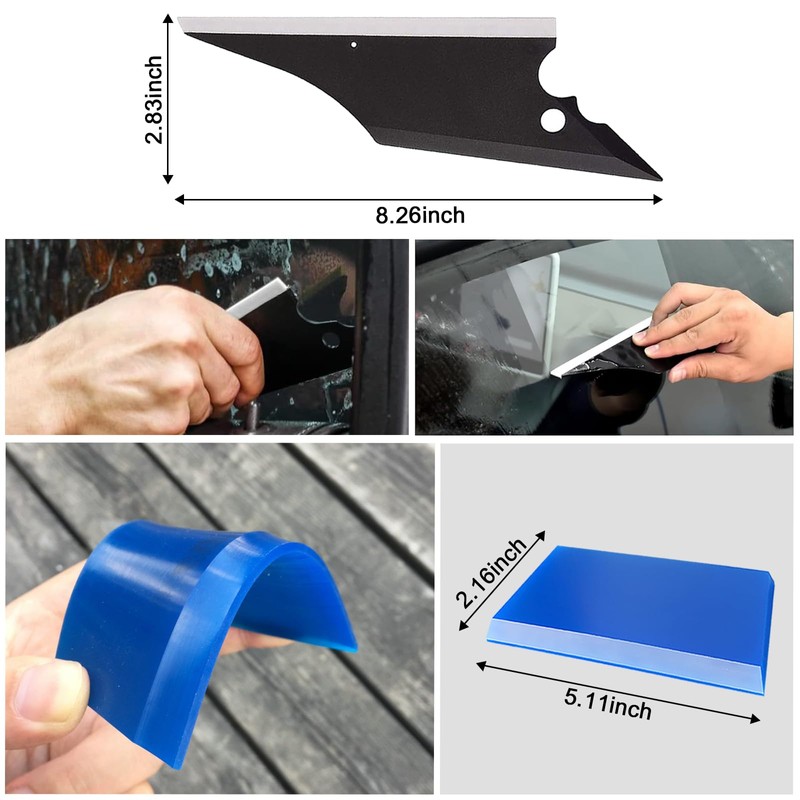 Car Window Tint Kit, Shackcom 11 Pcs Professional Vinyl Wrap