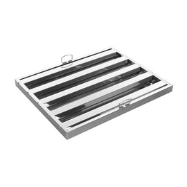Chef Approved 20" Wide Stainless Steel Hood Filter | Commercial Baffle Greese Cover with Rugged Side Drop Handles for Restaurant Kitchen Diner | 1-1/2" Thickness, Vertical Baffles, 19-1/2"W x 24-1/2"H