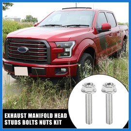 VekAuto 16pcs Stainless Steel Exhaust Manifold Bolt Stud Hardware for Ford 4.6 5.4 Liter V8 2 Manifolds Auto Accessories