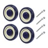 NINOSO 5" Shopping Cart Wheels, 5/16" Axle Replacement Casters Polyurethane