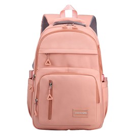 QUINTRA Korean Version of Nylon Cloth School Bag Girls Simple Large Capacity Primary School Backpack Female Fashion Campus Junior High School Backpack Backpacks Ladies Elegant Small, orange, One Size