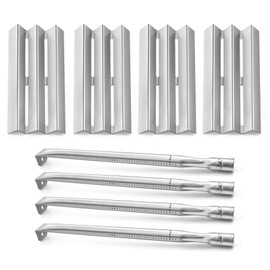 Terefour Grill Replacement Parts for Napoleon LEX 485/605/730 LE LD485 Series, Napoleon S81001, Flame Tamer and Burner for Napoleon Grill Parts Accessories, Heat Plate Shields Tents, 4-Pack