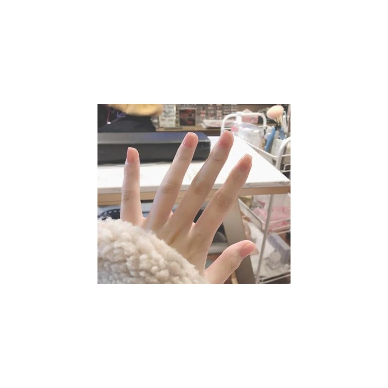 ncip01 False Nail Tip, Short Nail, Nail Tip, Cute, Plain,