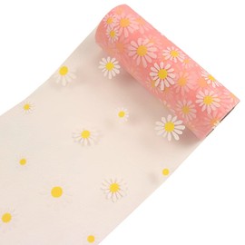 Yuanchuan Daisy Glitter Tulle Rolls 6 inch x 10 Yards (30 feet) Pink Color Tulle Rolls Spool Fabric Tutu for DIY Skirts Wedding Gift Wrap Sewing Crafting Bow Bridal Decorations Birthday Party (Pink)