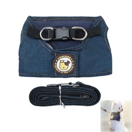 Blue Dog Harness, Breathable Cat Harness with Lead, Escape Proof, Adjustable Puppy Harness, No Pull Dog Vest for Small, Medium, Large Dogs, Cats, Puppies, Pets (a)