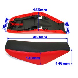 TC-Motor Tall Foam Seat For Honda CRF50 XR50 Pit Dirt Motor Trail Bike 50cc 70cc 90cc 110cc 125cc 140cc 150cc 160cc SSR Thumpstar Lifan Kayo Stomp SDG Atomik Taotao Coolster Roketa