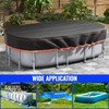 12x18FT Oval Pool Covers,for Rectangular Frame Pools with Winch and