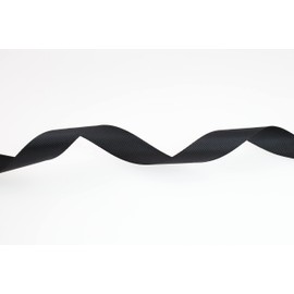 DXEUD Solid Grosgrain Ribbon 25 Yard Each Roll 100% Polyester Woven Edge (1", Black)