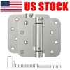 HOSOM 2 Pack, 4.0"x4.0" Adjustable Spring Hinge Door Closer Satin