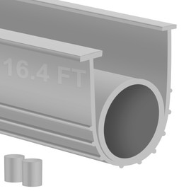 MYFAMIREA Garage Door Seals Bottom Rubber 16.4FT Weather Stripping Seal Kit Flexible Weatherproof Threshold Seal Strip Replacement Gasket Bottom for Garage Door, 3 3/4'' Width with 5/16'' T End, Grey