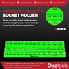 Olsa Tools Magnetic Socket Organizer - 1/4-Inch Drive, 3 Row