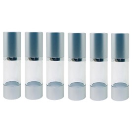 Perfume Studio Airless Pump Bottle Refillable; 1 oz. Ideal Airless Dispenser Container for Travel Made from BPA Free Clear Durable Plastic. (30ml - 6, Airless Pump Bottle)
