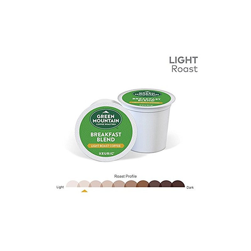 Green Mountain Coffee Roasters Breakfast Blend Flavor Coffee, Keurig Single-Serve