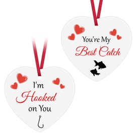 Couples Gifts for Him Her Boyfriend Girlfriend Ceramic Ornaments Keepsake Sign Christmas Ornaments for Couple Husband Wife Anniversary Wedding Gifts Valentines Gifts for Women Men