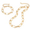 LANE WOODS Gold Chain Necklace and Bracelet for Women Ladies
