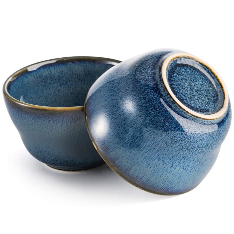 Peohud 6 Pack Small Dessert Bowls, 8 Ounce Bouillon Cups,