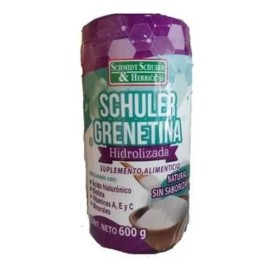 Grenetina Hidrolizada Schuler Sabor Natural 600g Sin Gluten Ni Lactosa                                                                                