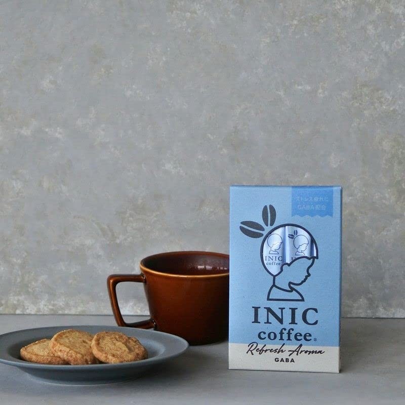 INIC coffee Refreshing Aroma GABA Sticks, 12 Sticks (Formulated with