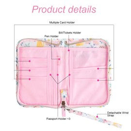 Dizdvizd Travel Passport Wallet, Family Passport Holder Document Organizer - Cat Printed