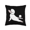 Yoga Poodle Dog Throw Pillow