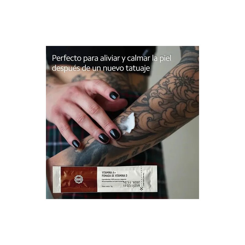 Crema Para Tatuajes Ouo Vitamina A Y D 50 Sobres