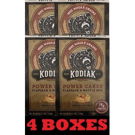 Kodiak Cakes 4x Kodiak Protein Cakes CHOCOLATE CHIP Flapjack & Waffle Mix 18oz - 4 BOXES