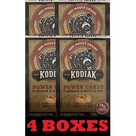 Kodiak Cakes 4x Kodiak Protein Cakes CHOCOLATE CHIP Flapjack & Waffle Mix 18oz - 4 BOXES