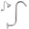 NPT1/2 Shower Arm SShape 8in Stainless Steel Electroplating Shower Head