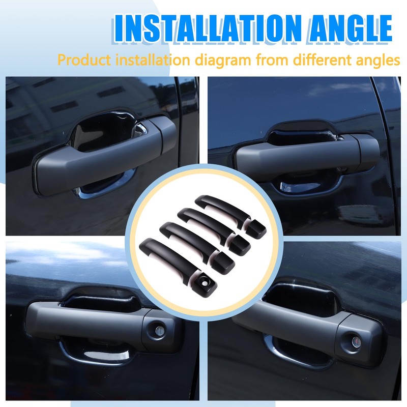 LLKUANG Car Exterior Door Handle Cover Fit for Toyota Tundra