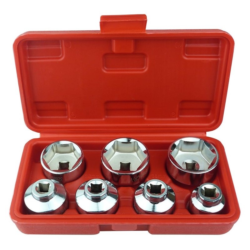 Socpuro 7 Pcs Oil Filter Wrench Socket Set, 3/8 inch