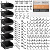 INCLY 220PCS Extra Thick 1/4" Pegboard Accessories Organizer Kit, Heavy